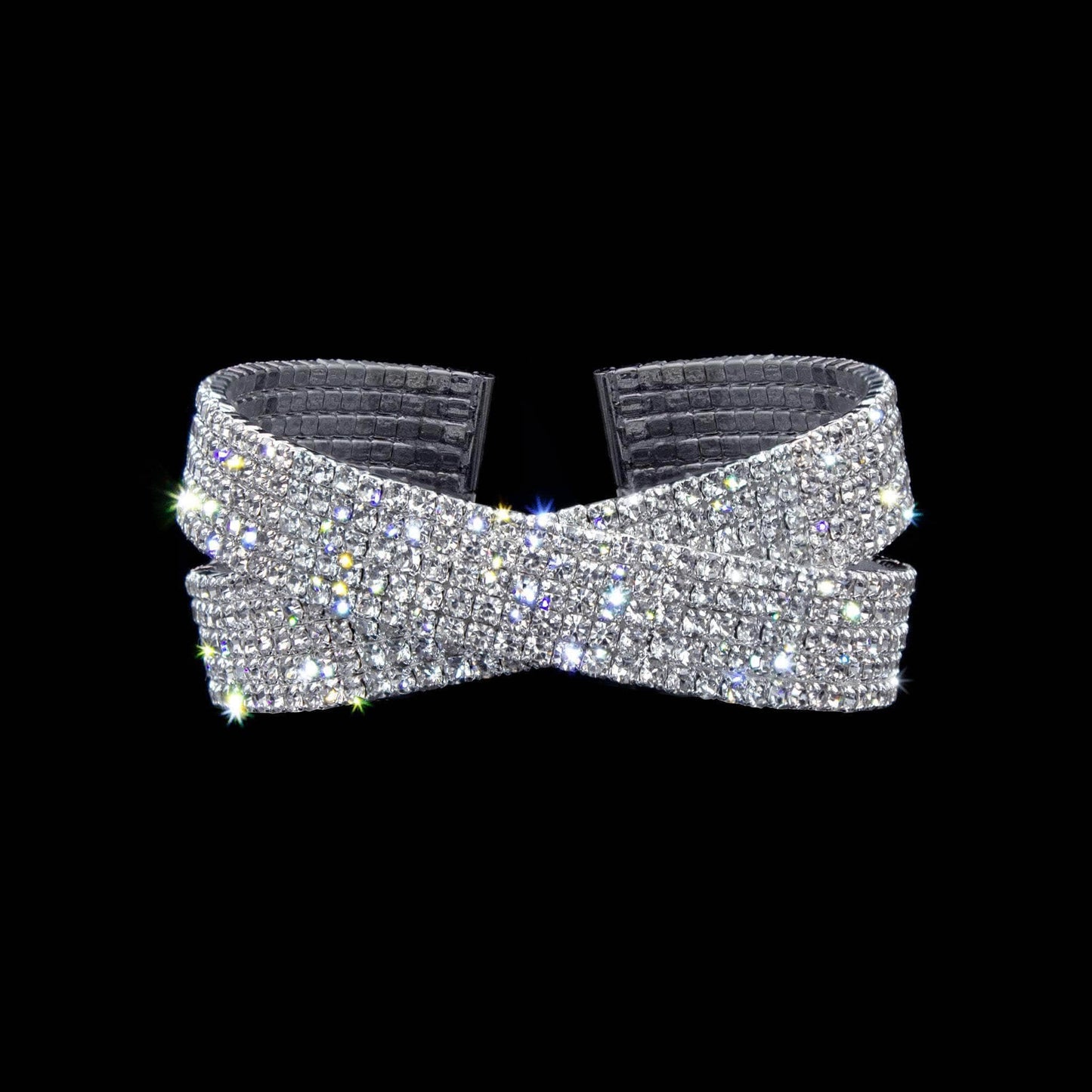 #17299 Statement Criss Cross Coil Bracelet