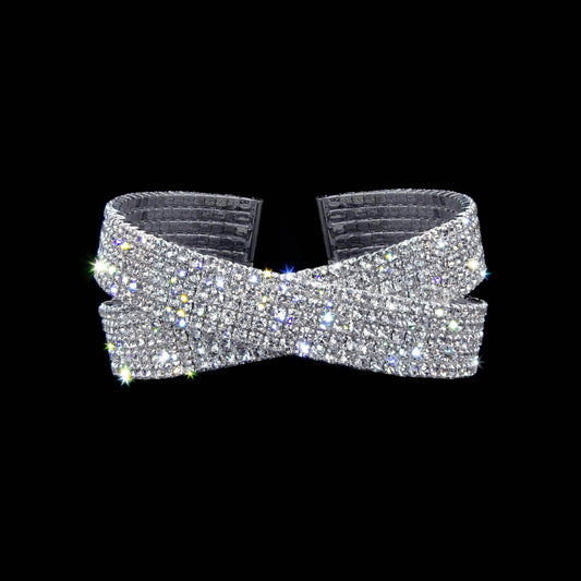 #17299 Statement Criss Cross Coil Bracelet
