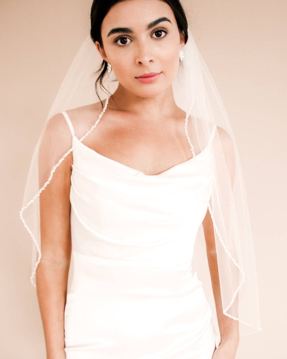 Kylie Crystal & Pearl Beaded Veil
