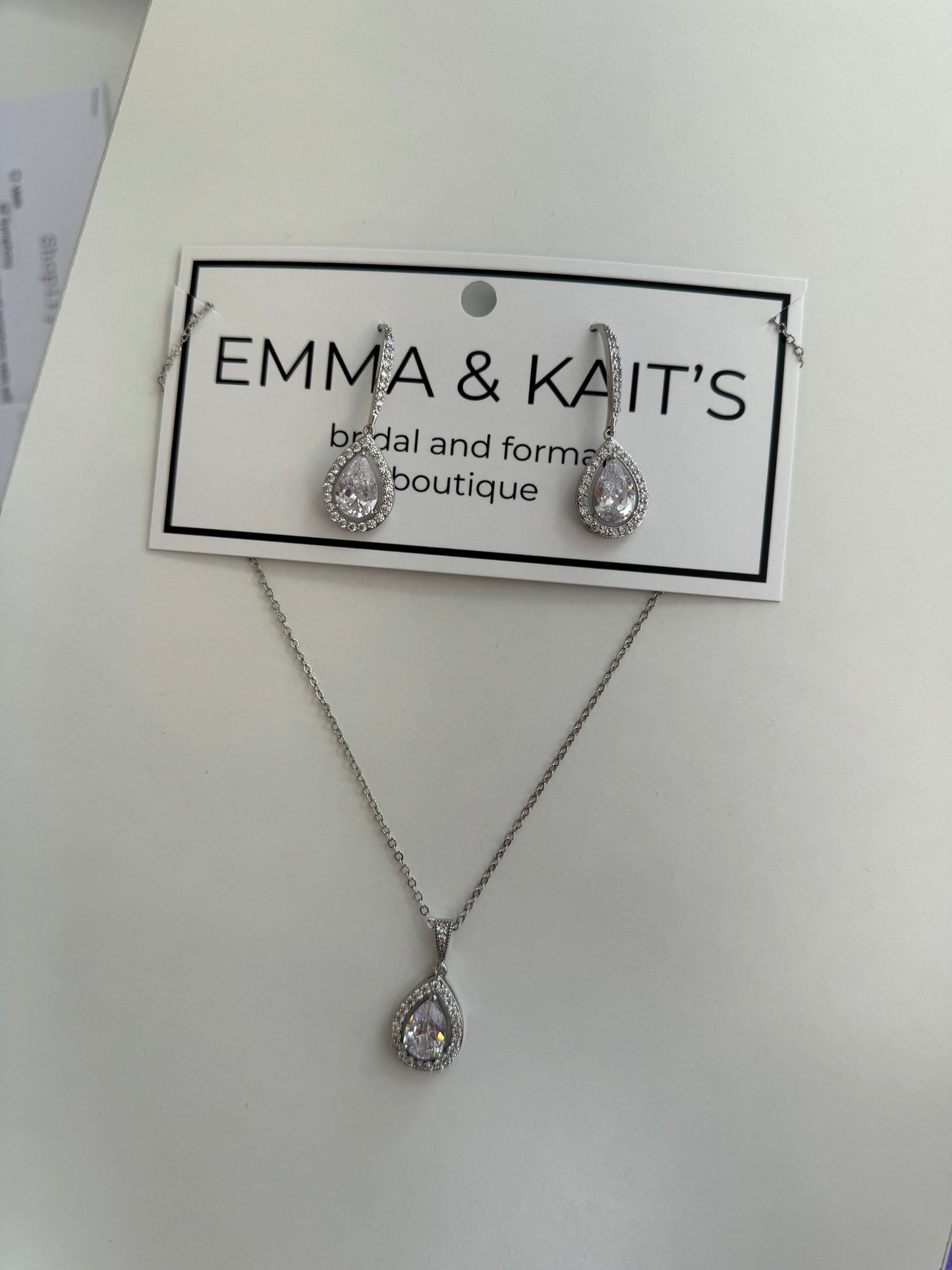 Teardrop Earring and Necklace Set