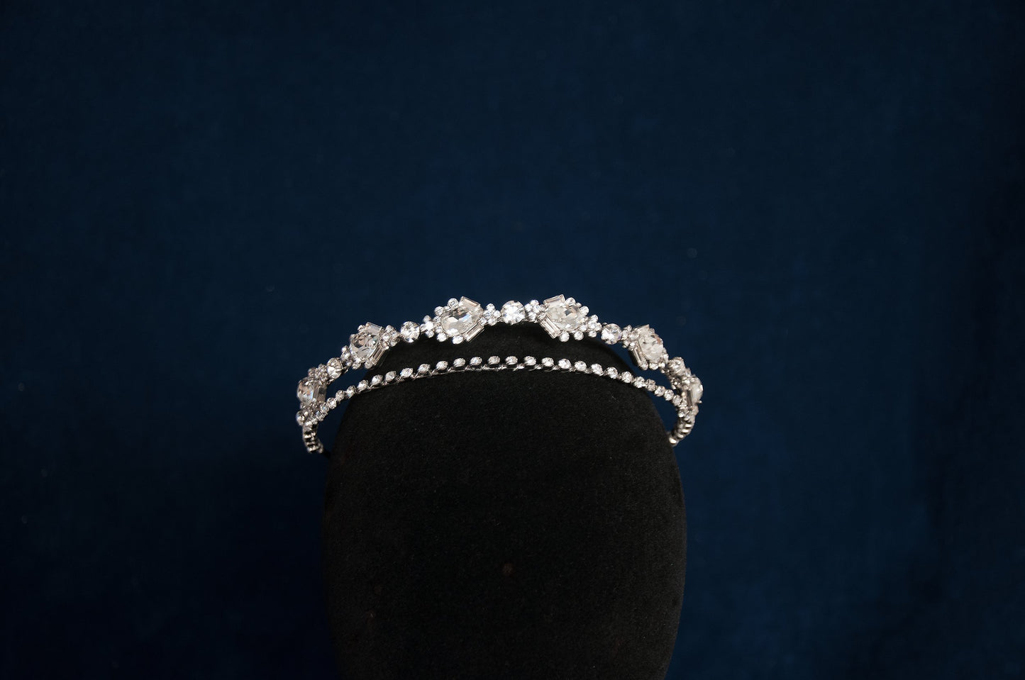 Antique Rhinestone 2 Tier Band - 9632