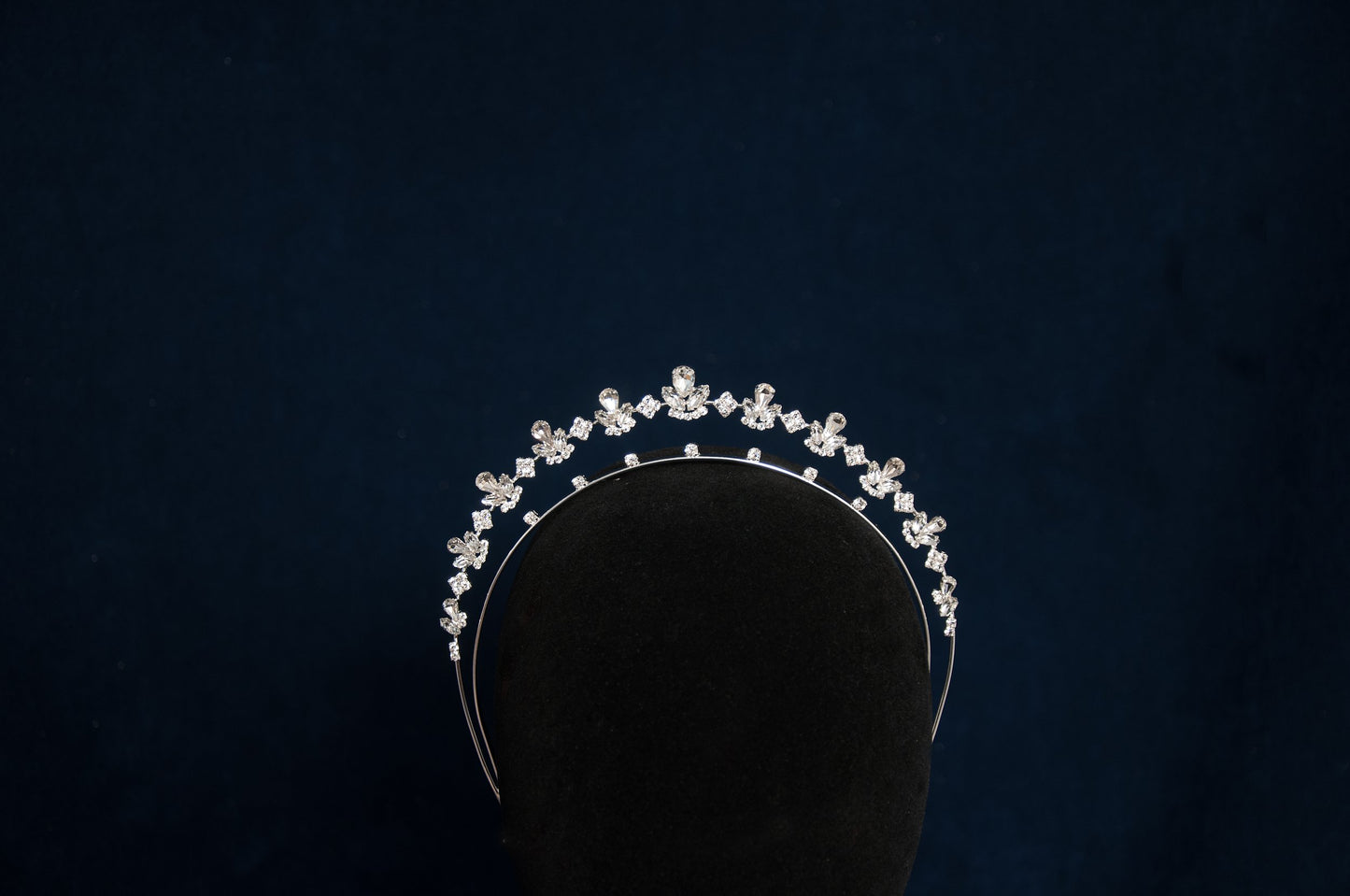 2 Tier Rhinestone Headband - 9650