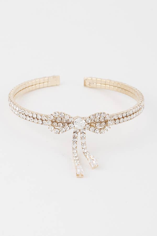 Double Jeweled Ribbon Bracelet 84342GCL