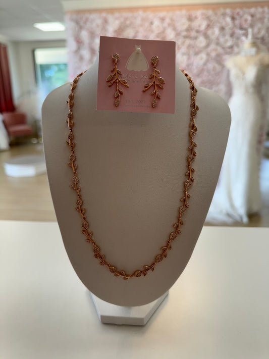 Vine Earrings and Necklace Set