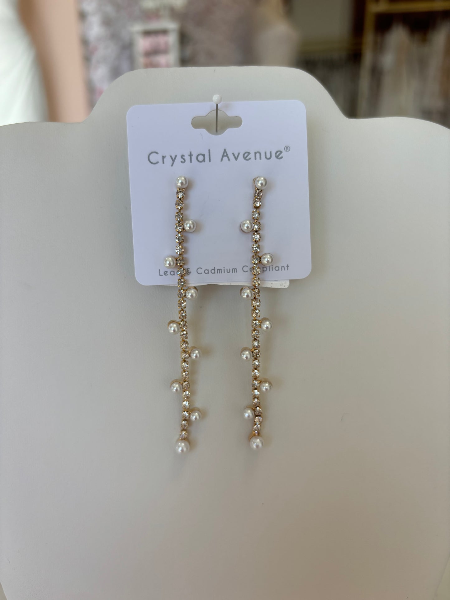 Gold Pearl Dangles