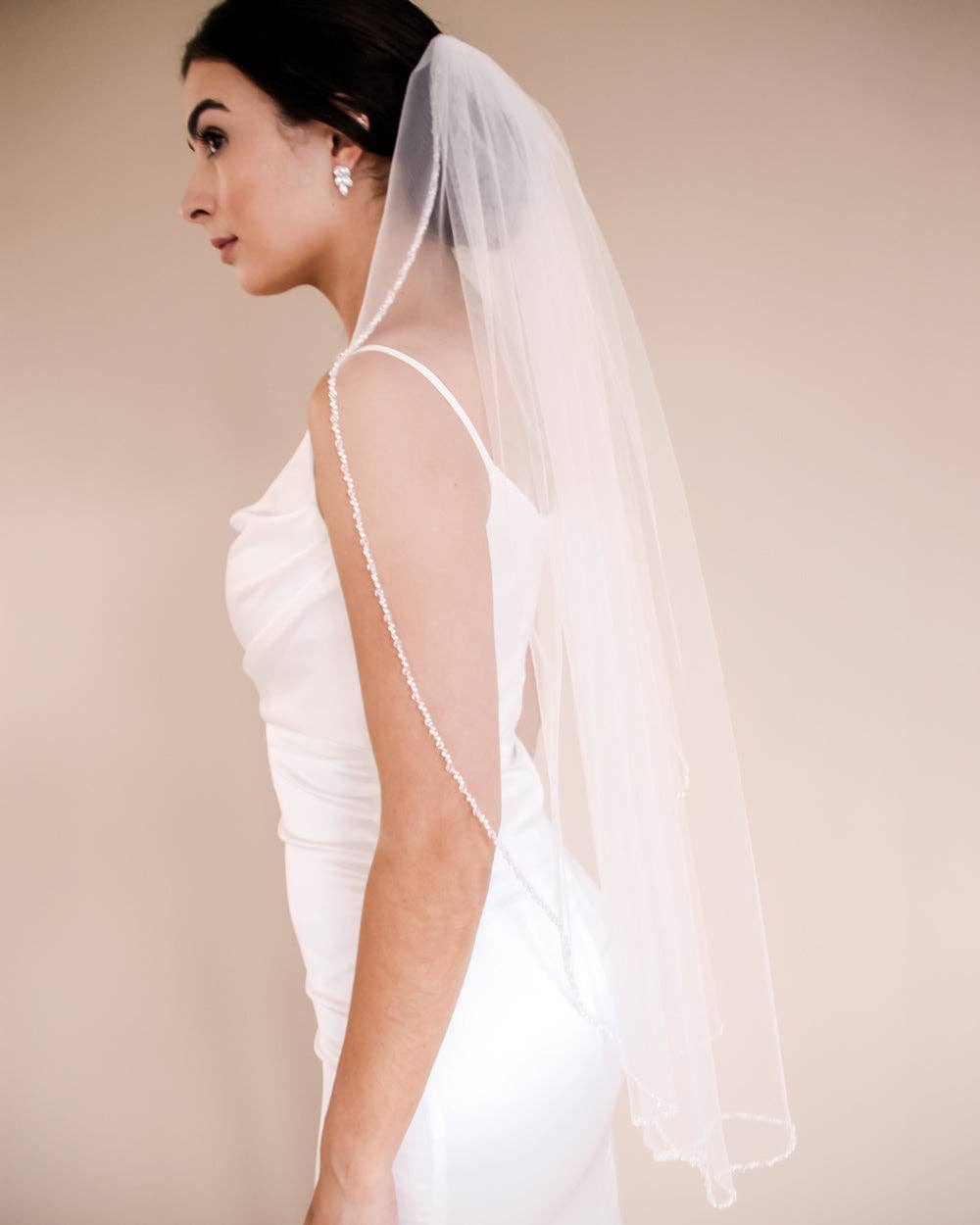 Kylie Crystal & Pearl Beaded Veil
