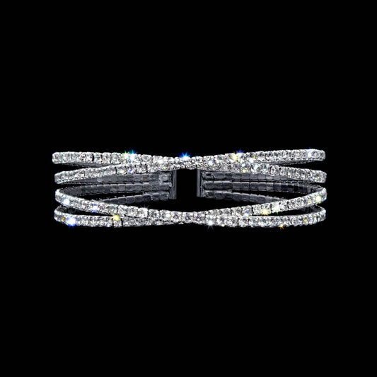 #17298 Simple Criss Cross Coil Bracelet