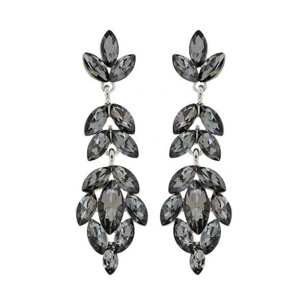 GEMSTONE CLUSTER DROP EARRINGS EQ317