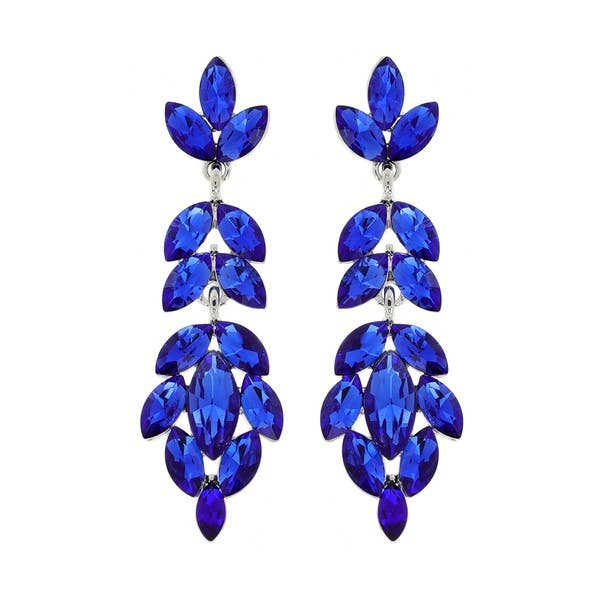 GEMSTONE CLUSTER DROP EARRINGS EQ317