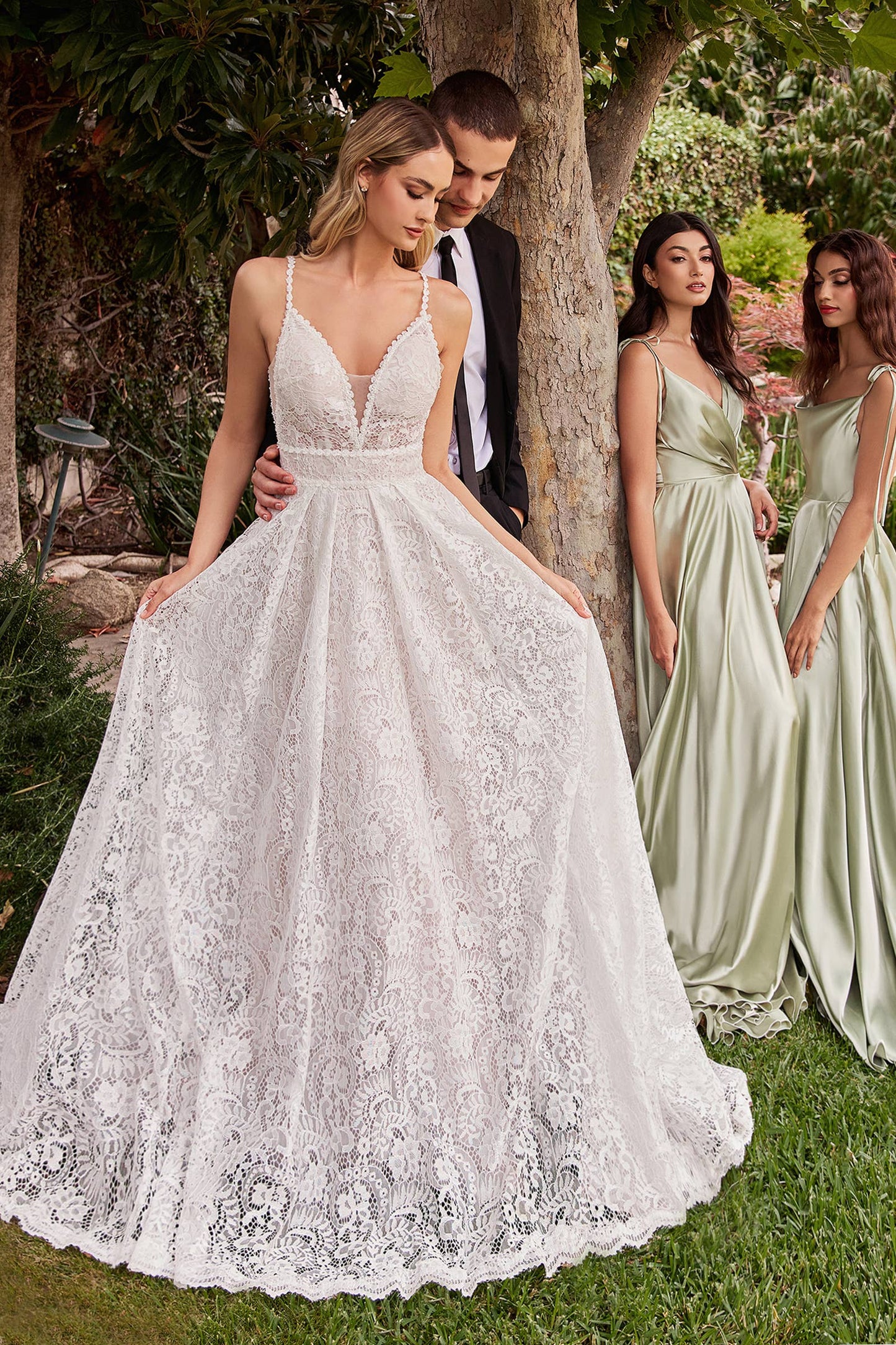 LACE A-LINE DRESS & REMOVABLE JACKET