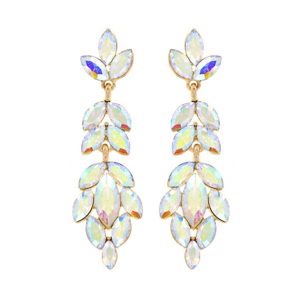 GEMSTONE CLUSTER DROP EARRINGS EQ317