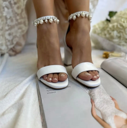 White Pearl Sandals