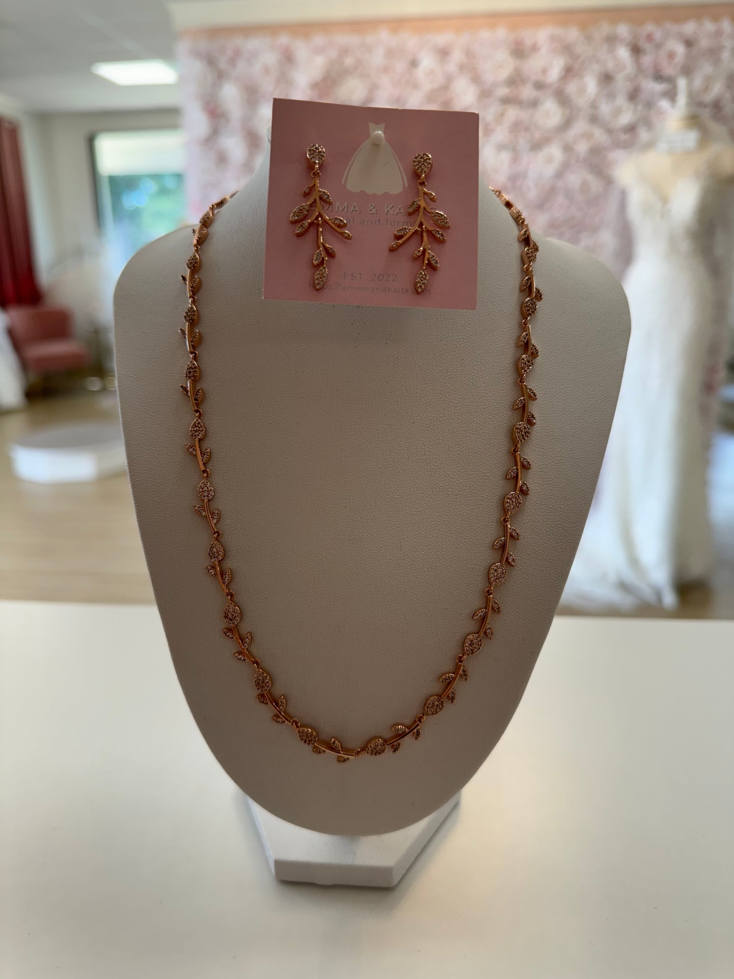 Vine Earrings and Necklace Set