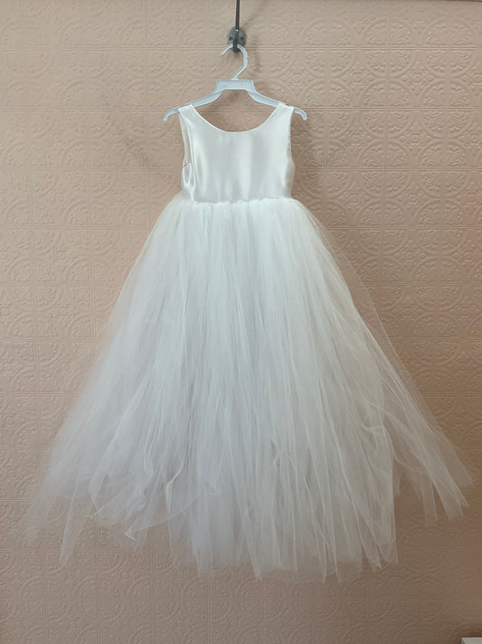 Sleeveless Tutu Dress With Satin and Tulle