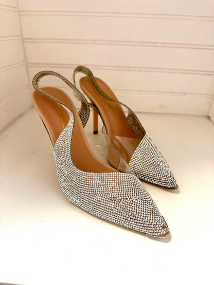 Rhinestone Slingback Pumps