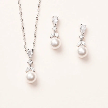 Kelsey Pearl Drop Earring Set