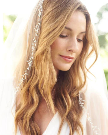 Floral Vine & Leaf Veil