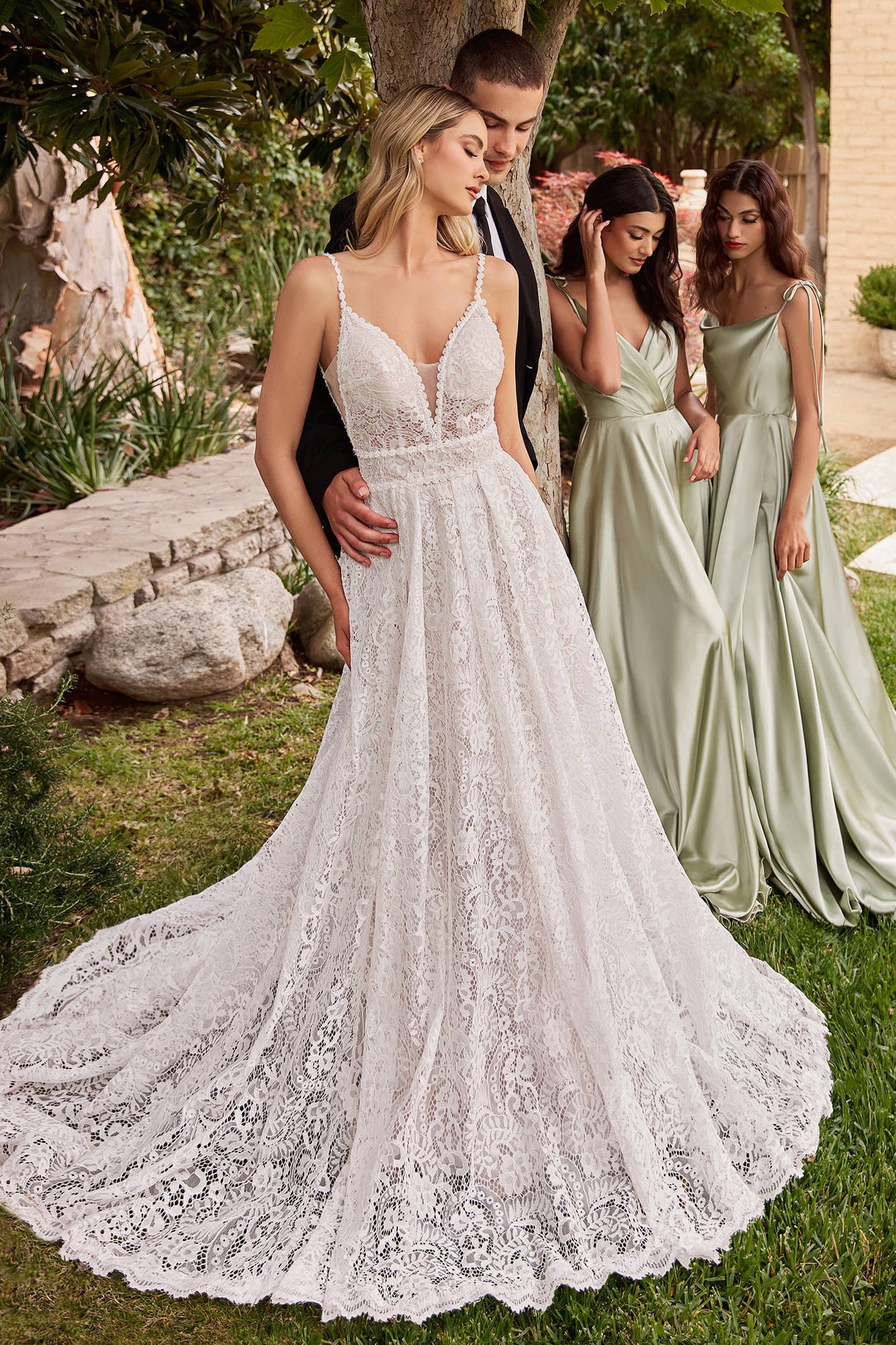 LACE A-LINE DRESS & REMOVABLE JACKET
