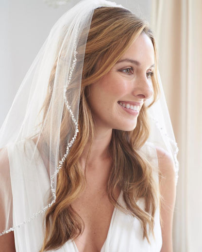 Julia Crystal Beaded Veil