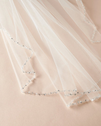 Julia Crystal Beaded Veil