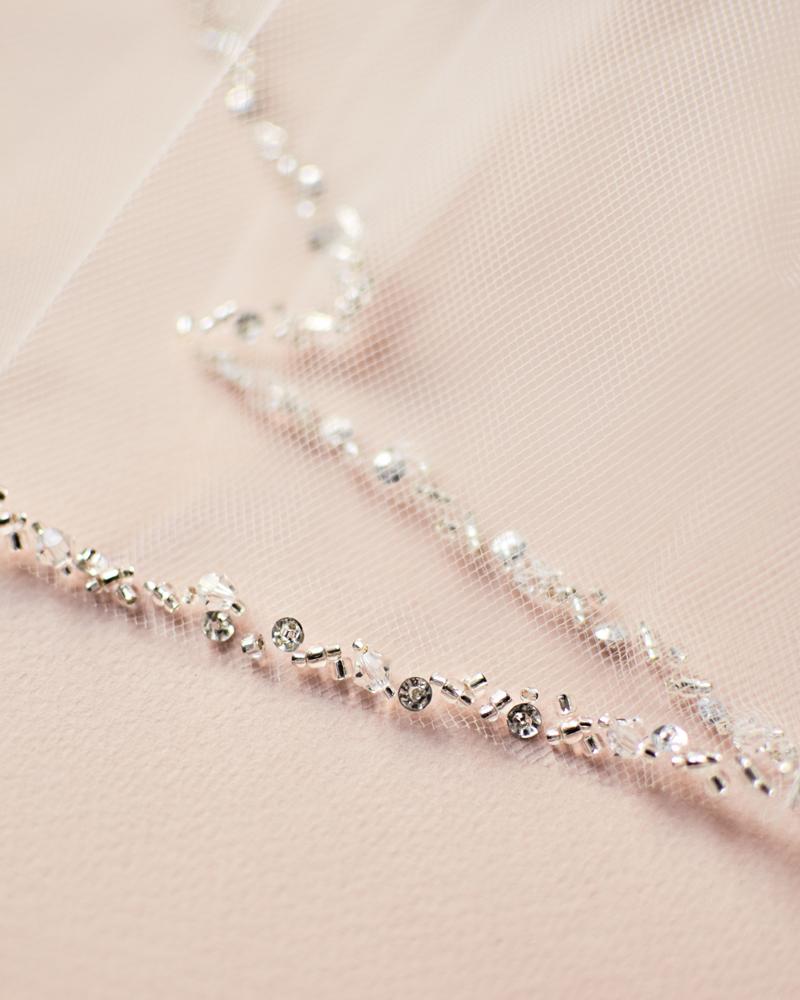 Julia Crystal Beaded Veil