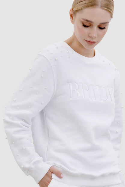 Pearl Sleeve BRIDE Sweatshirt